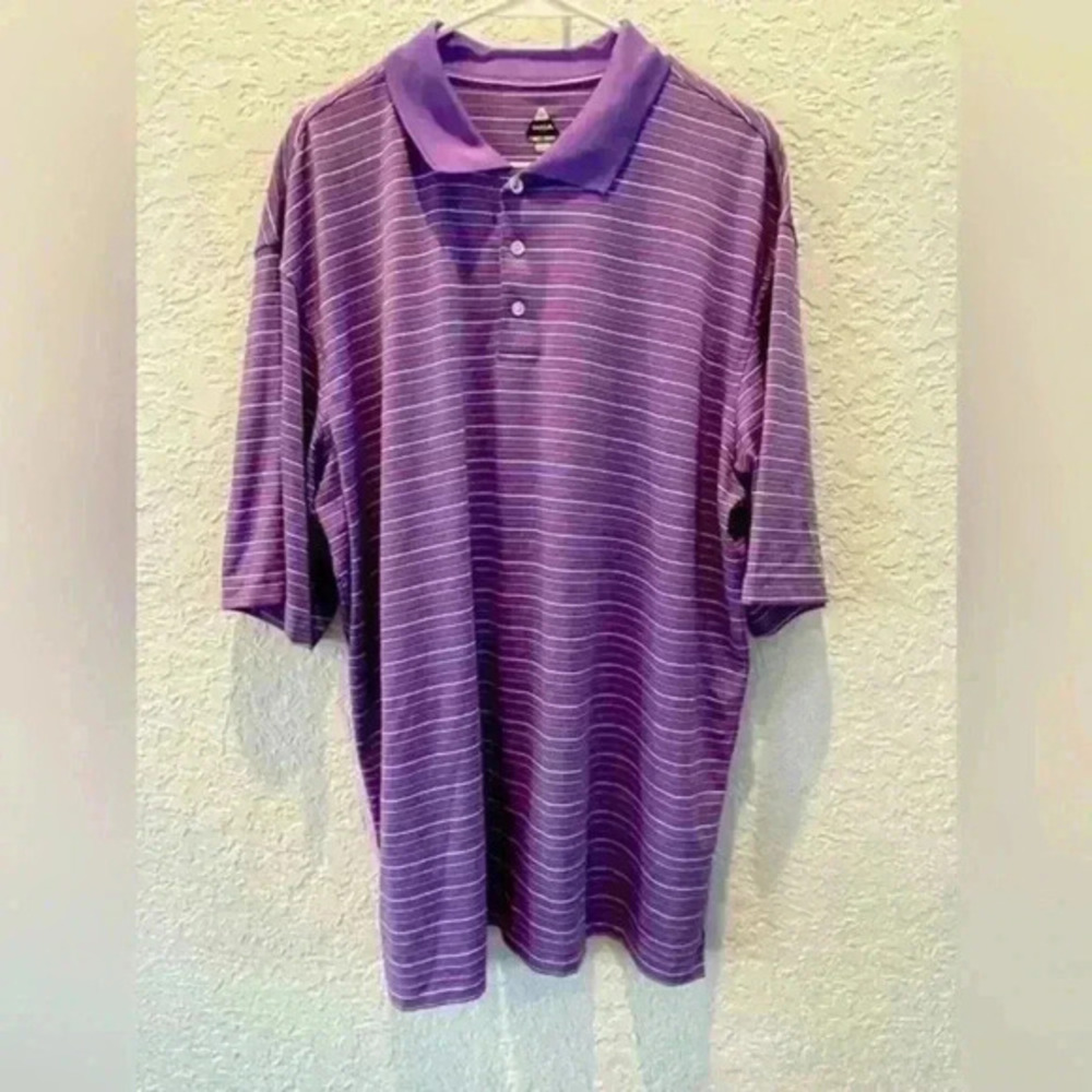 Bolle golf purple striped polo XL